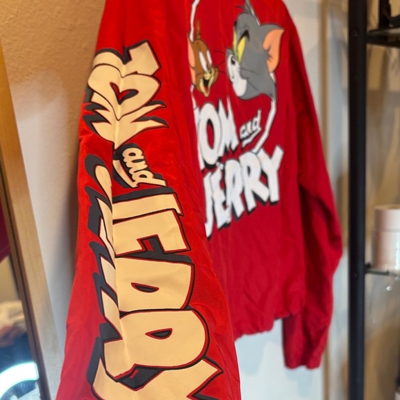 Red and Black Windbreaker for Men - Picture 2 of 6